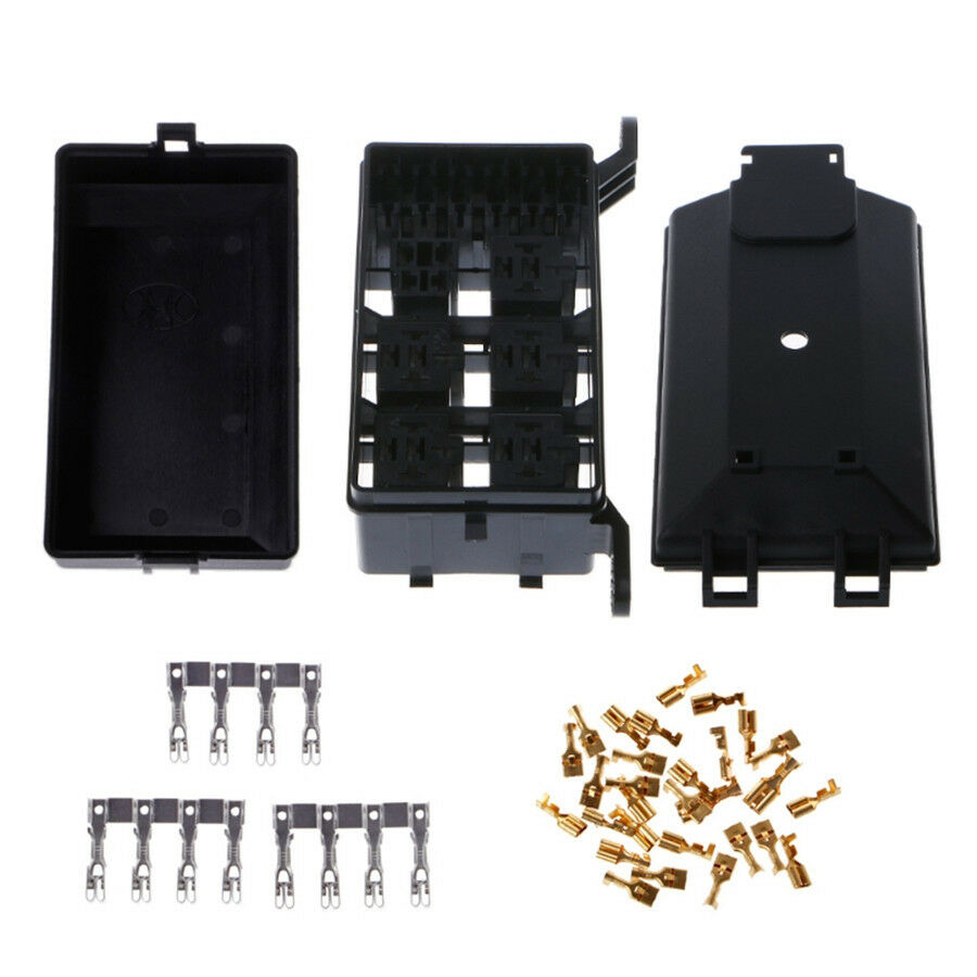 Durable Fuse Box Auto 6 Relay Block Holders 5 Road For Car Trunk ATV Insurance