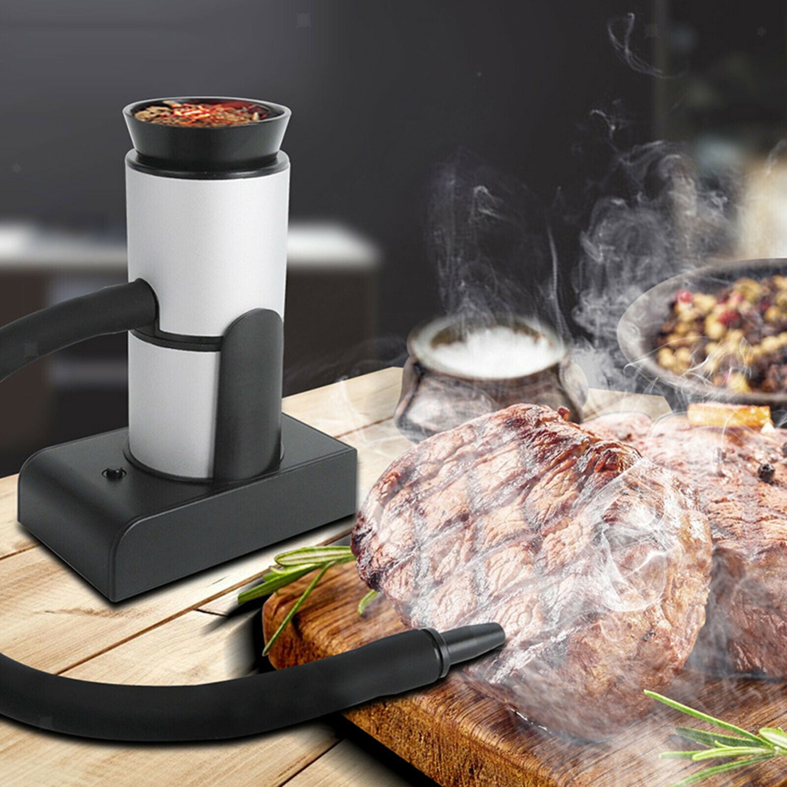Food Smoker Gun Meat Smoker for Food Smoking Meat Drink Wood Chips Included