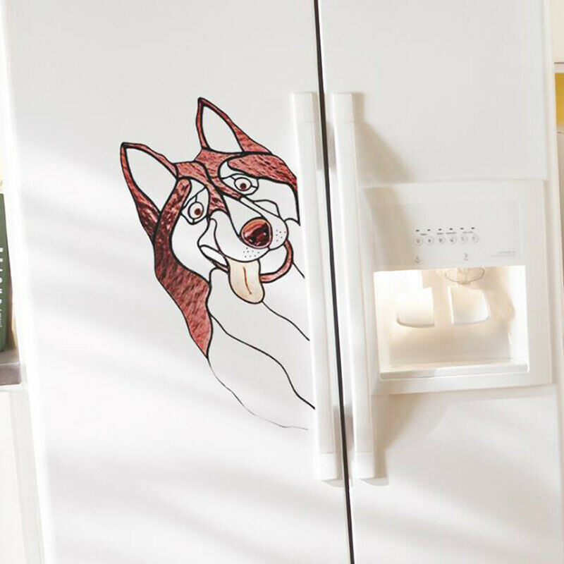 Cute Husky Wall Stickers Household Wall Windows Glass Decoration Animal S.l8