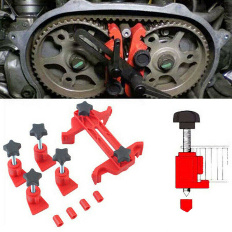 Car Dual Cam Clamp Camshaft Universal Gear Engine Timing Locking Tool Kit