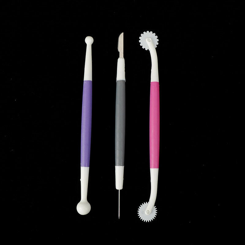 3pcs/set Fondant Pens Cake Decor Flower Modelling Craft Craft Tool Cutter.l8