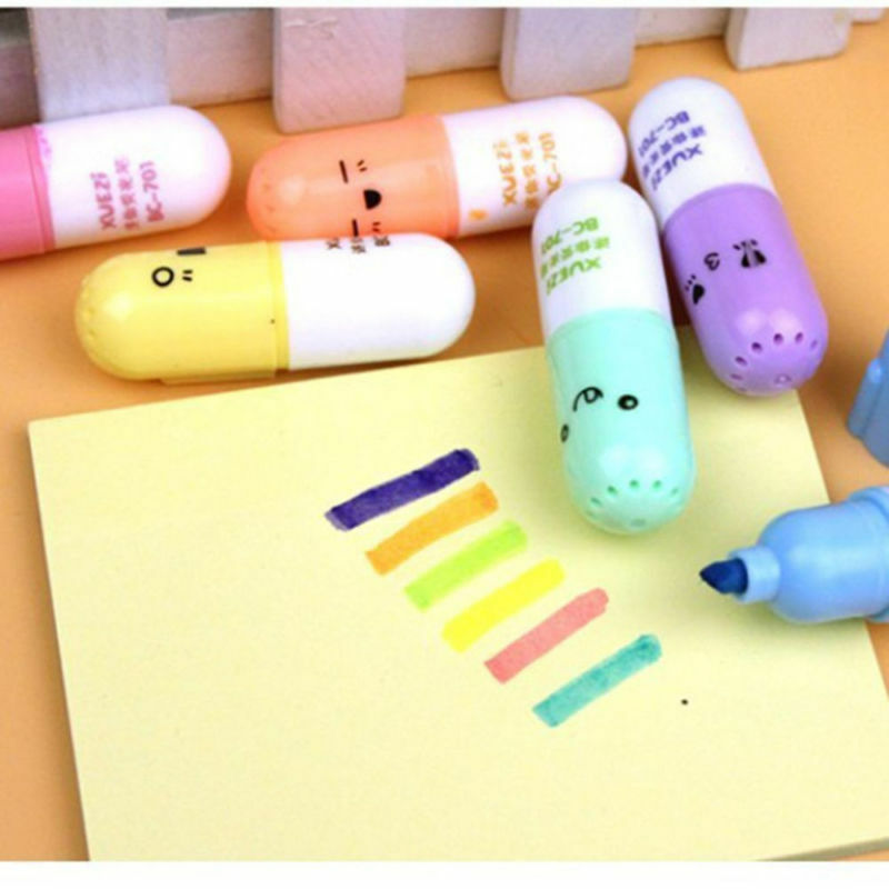 Multi-Coloured Pen Supplies Graffiti Writing School Office 6 Face Stationery