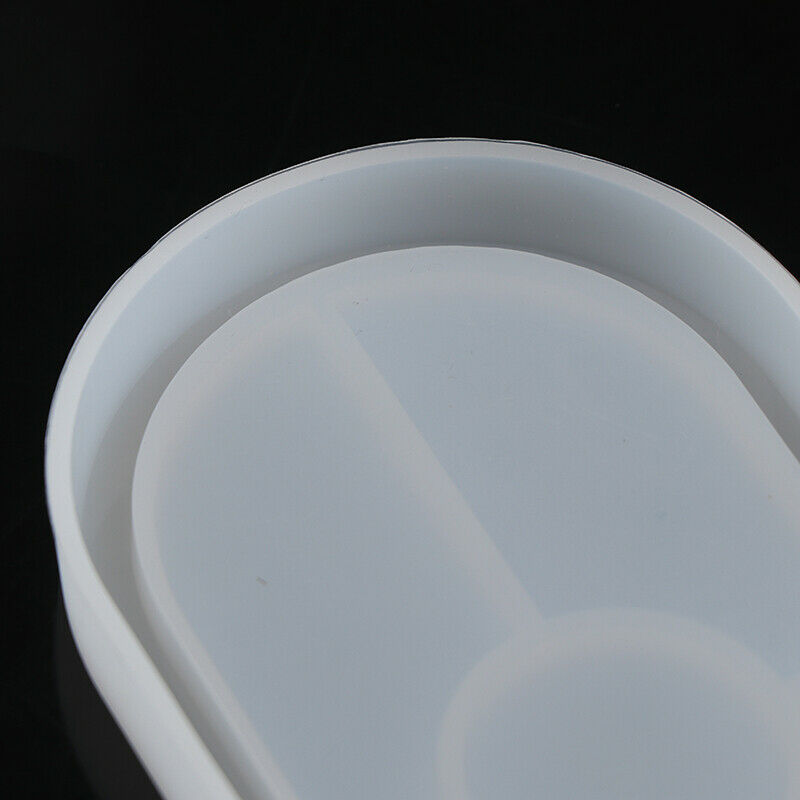 Concrete Oval Mold Ashtray Coaster Square Flexible Silicone Tray Mold Epo.l8