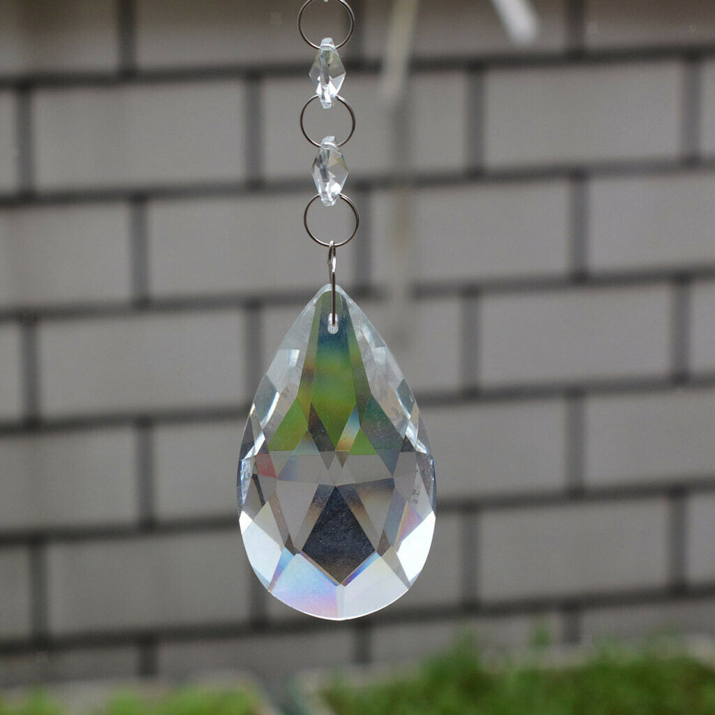 10 Pack Chandelier Crystals Hanging Pendant, 38mm Clear