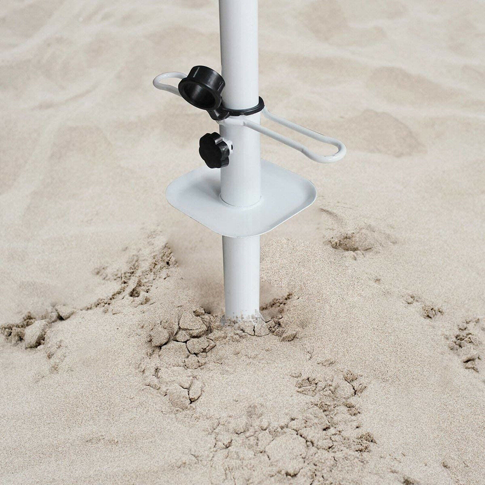 Fishing Pole Beach Umbrella Holder Anchor Spiral Stake Beach Sand Stand