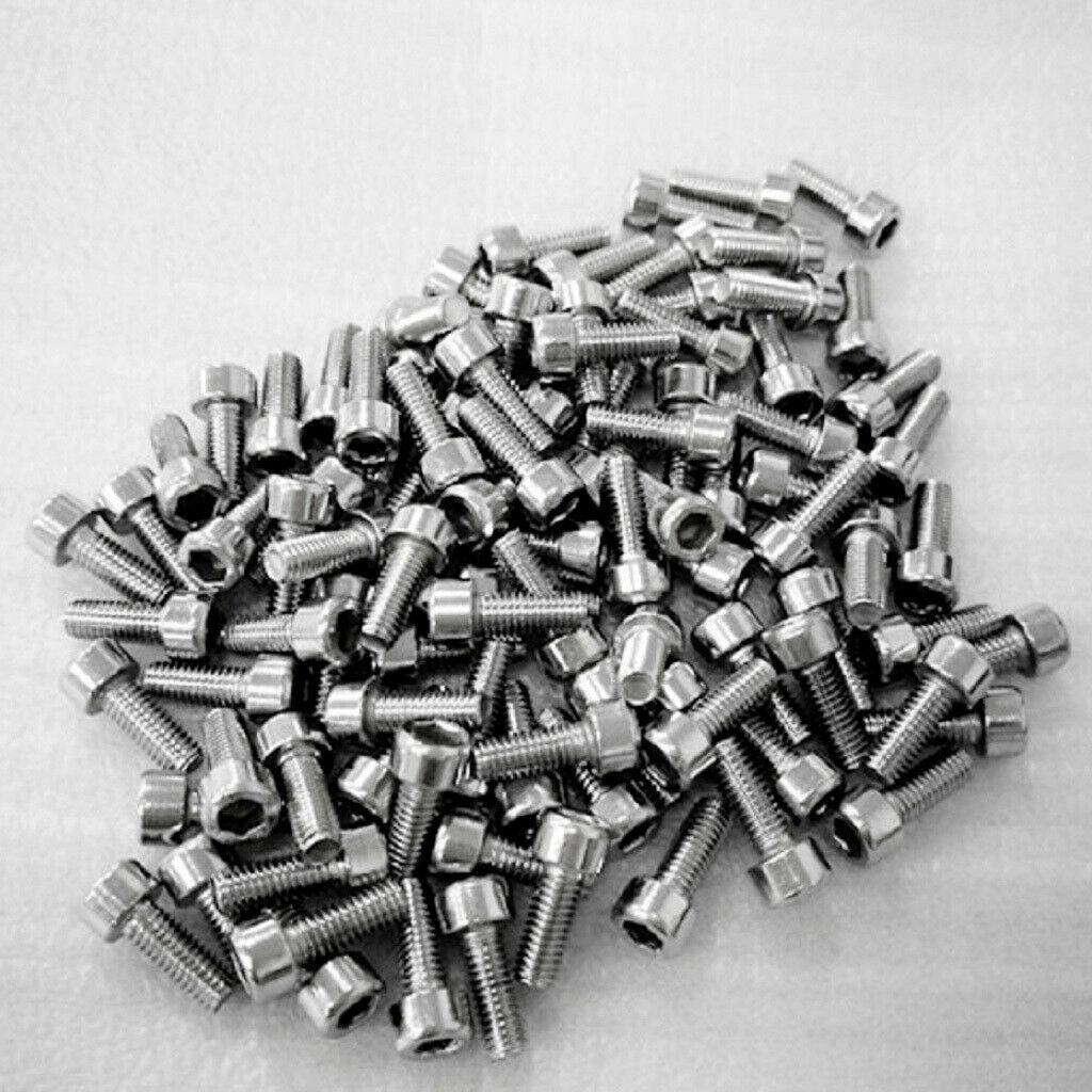 100 Piece 1/4 Inch-M3*8mm Hex Socket Button Head Bolts Screws