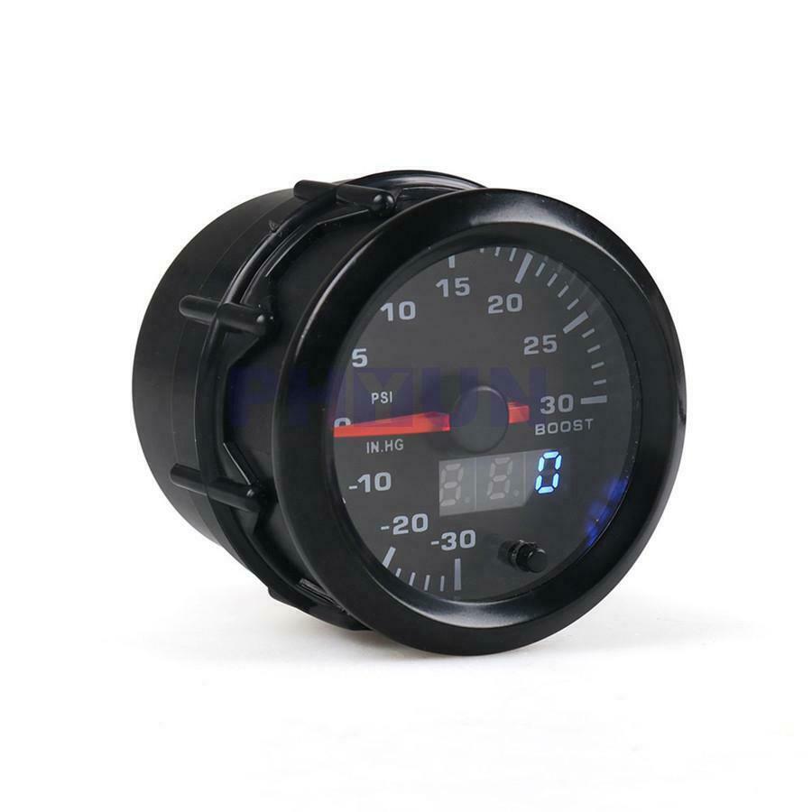2"/52mm LED Digital & Pointer Display Car Turbo Boost Meter PSI Pressure Gauge