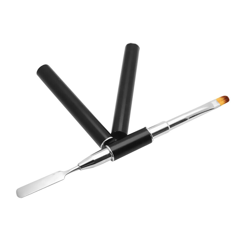 Nail Art Nail Brush, Double Ended Spatula Brush Manicure Tool