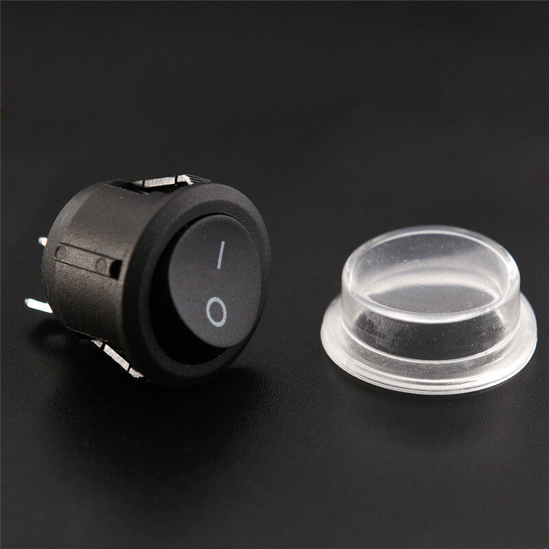 1Pc 2-PIN ON-OFF SPST Round Dot Car Auto Rocker Toggle Switch+Waterproof .l8