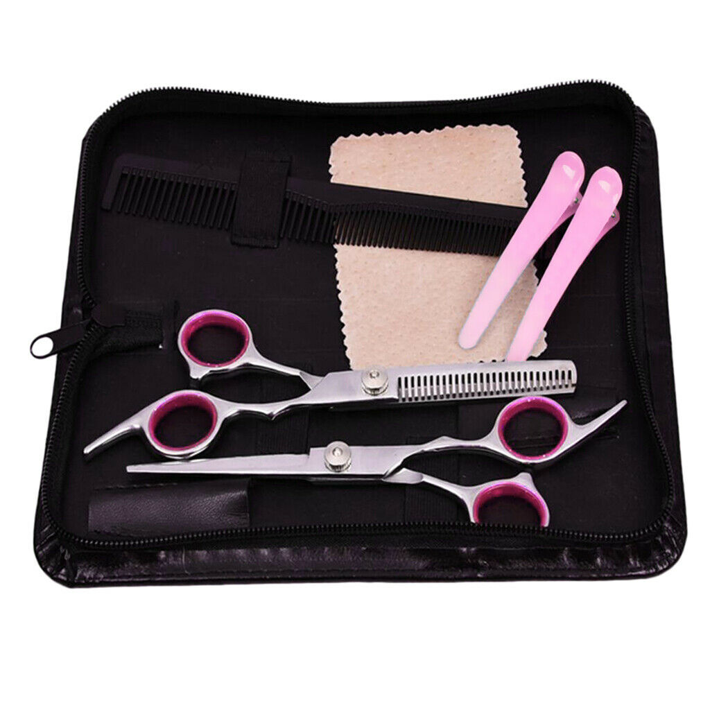 2x Hairdressing Scissors Thinning Shears Set Barber Salon Hair Scissors
