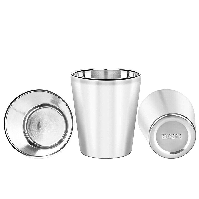 3PCS Stainless Steel Cups, Double Wall 10Oz / 300Ml, 304 Stainless Steel DrinkU4