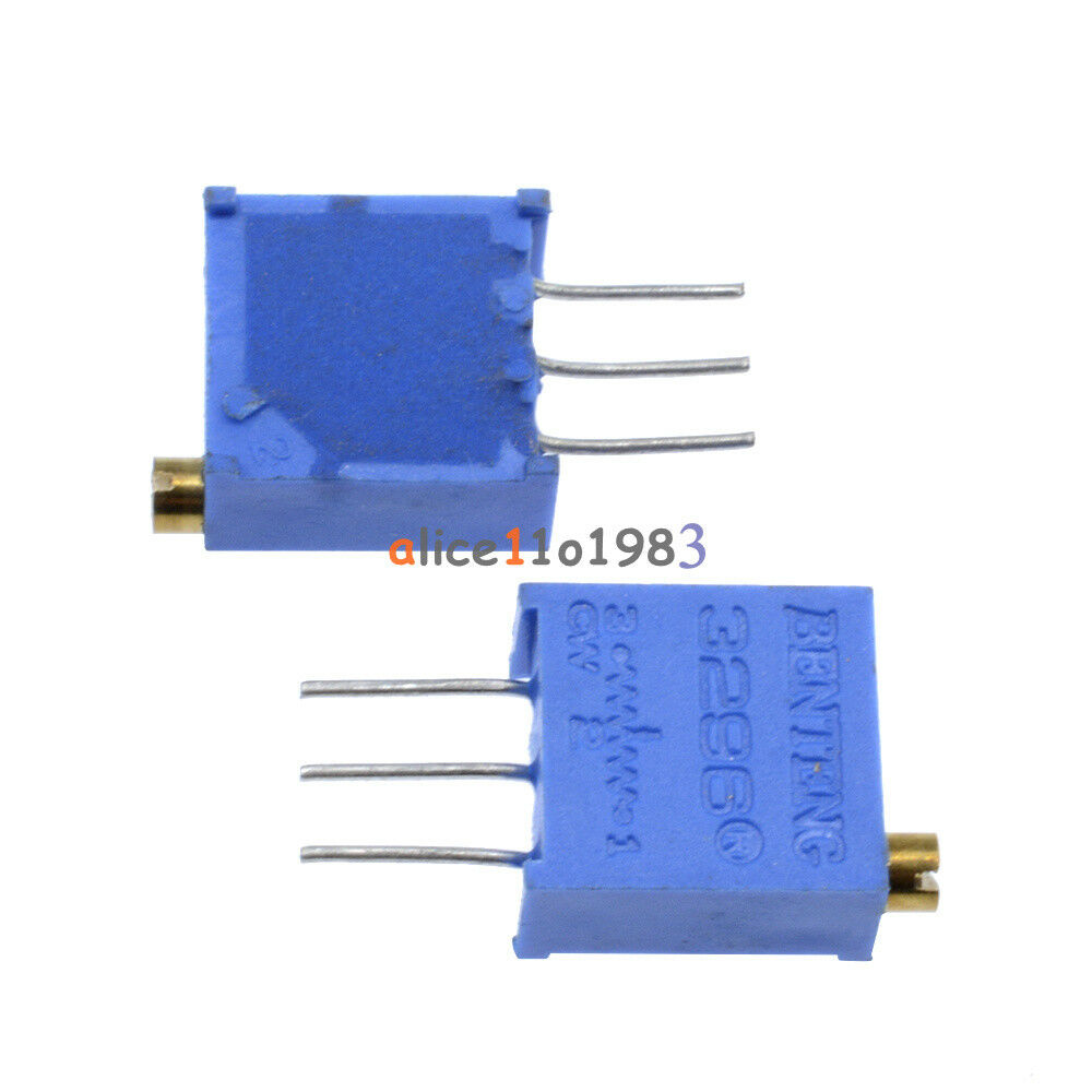 100Pcs 3296W-502 3296 W 5K ohm Trim Pot Trimmer Potentiometer Top