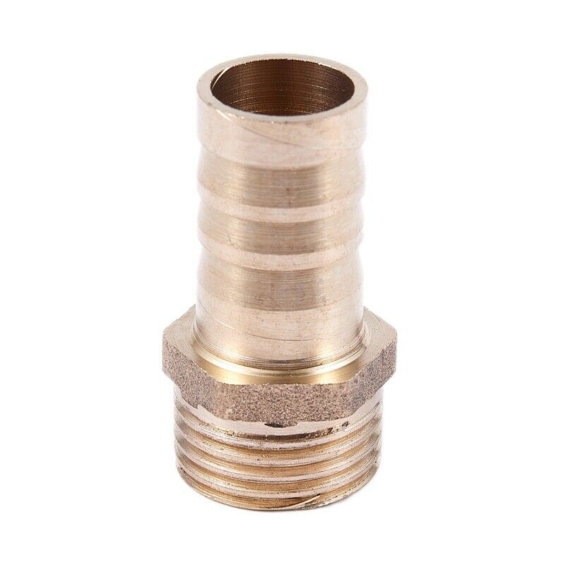 Golden Brass 1/2 inch Pipe Coupling 16mm Bolt Thread Water Pipe Hose End L2I4