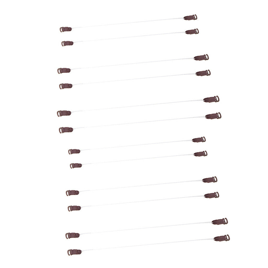 12 Pairs Line Hook Replacement for Hair Extensions Hairpiece Supplies Brown
