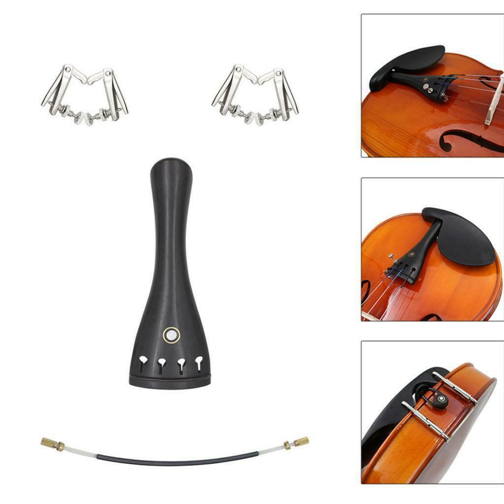 Violin Tailpiece Fine Tuners Tailgut 3/4 4/4 Violin Accessory Kit