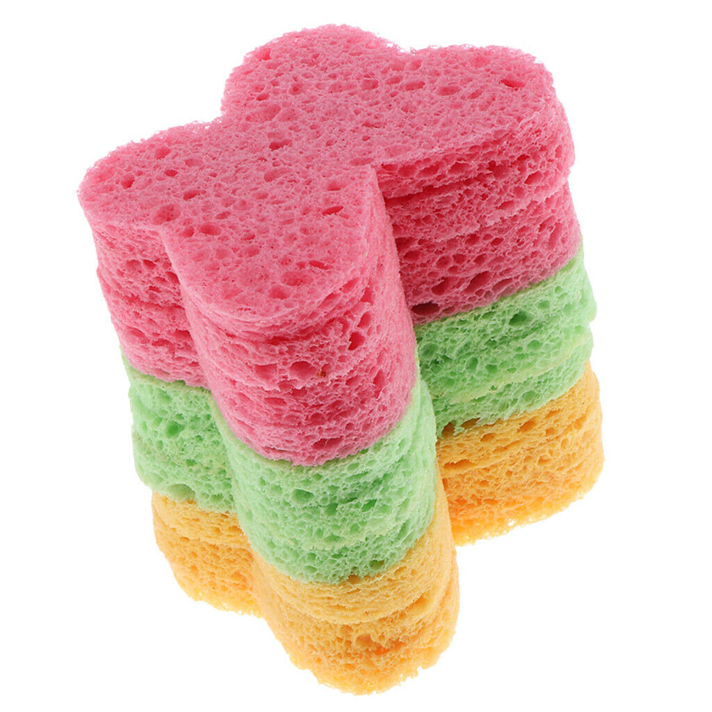 10pcs Facial Exfoliating Sponge Gentle Face Deep Cleansing Cotton Puffs Set
