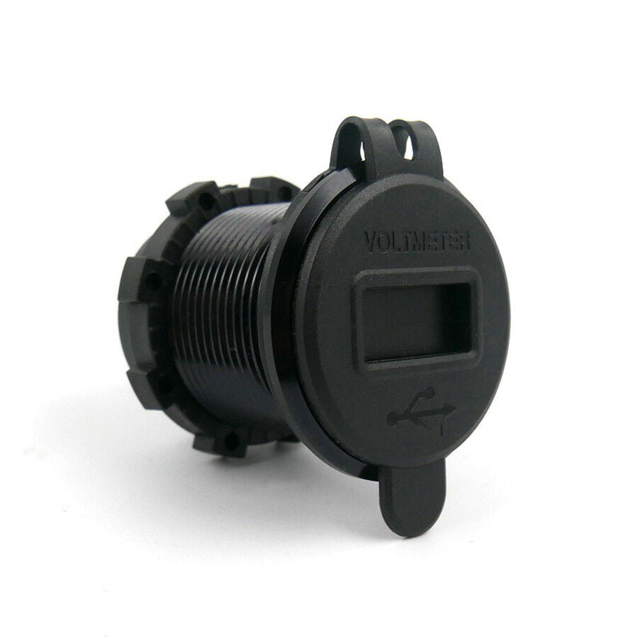 Dust-proof Dual USB Port 4.2A Car Charger+Multi-functional Blue LED Display Volt