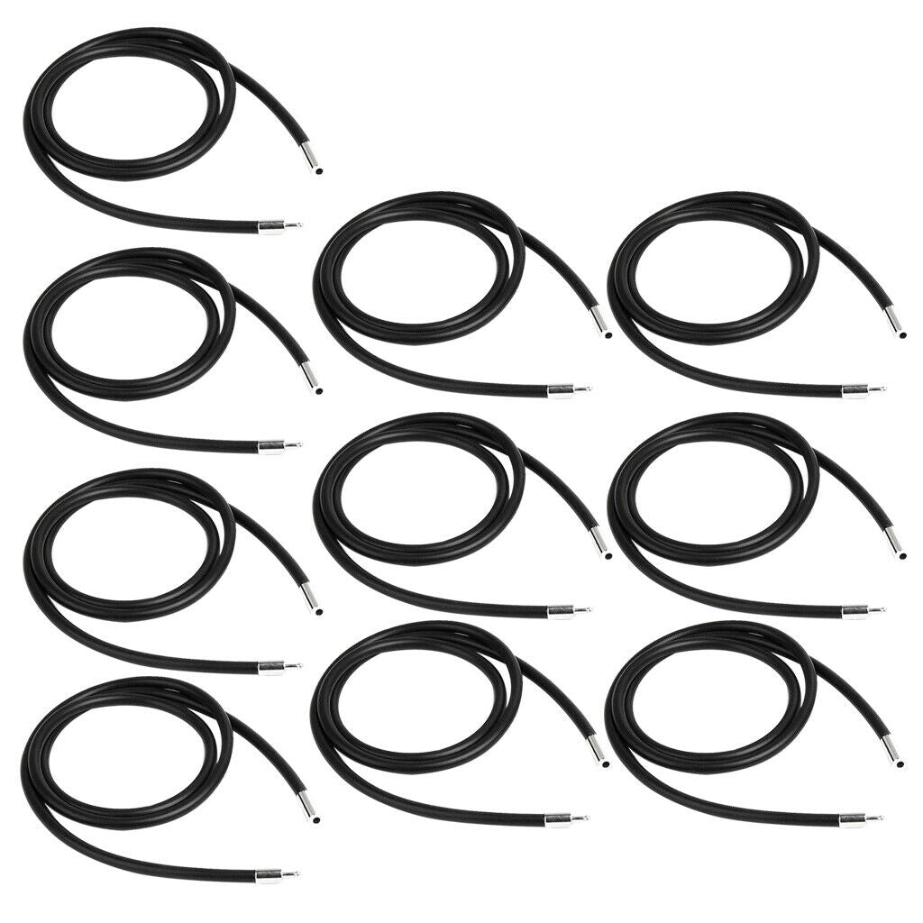 10pcs 3mm STAINLESS STEEL Magnetic Security LOCK SILICON RUBBER Choker NECKLACE