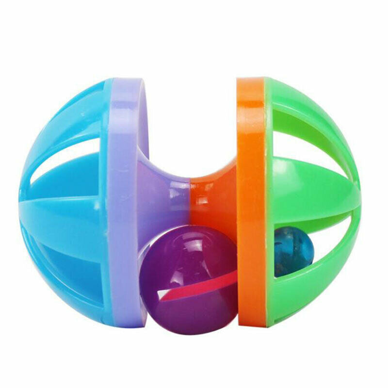 1Pcs Plastic Rolling Cat Interactive Bell Ball Teaser Squeaky Pet Chew T.l8