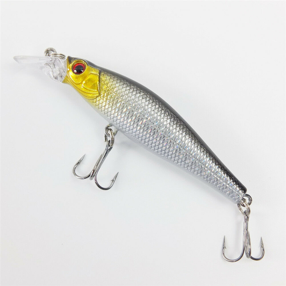 Lot 5pcs Fishing Lures Diving Crankbait Minnow Bait Crank Baits Hook Tackle 9cm
