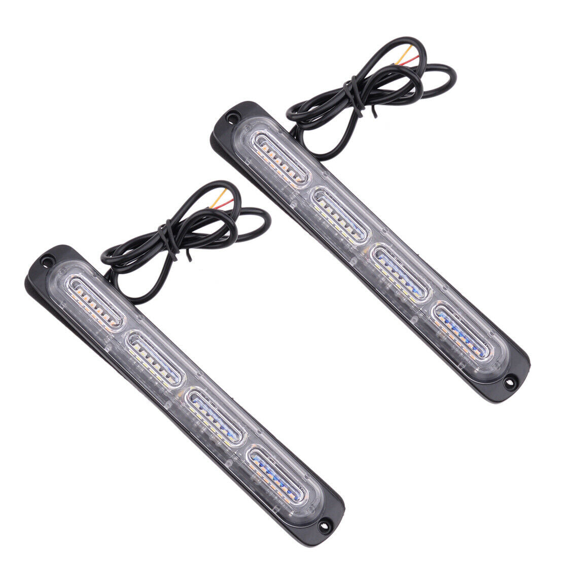 2x ABS LED Car Truck Emergency Warning Hazard Flash Strobe Side Light Bar