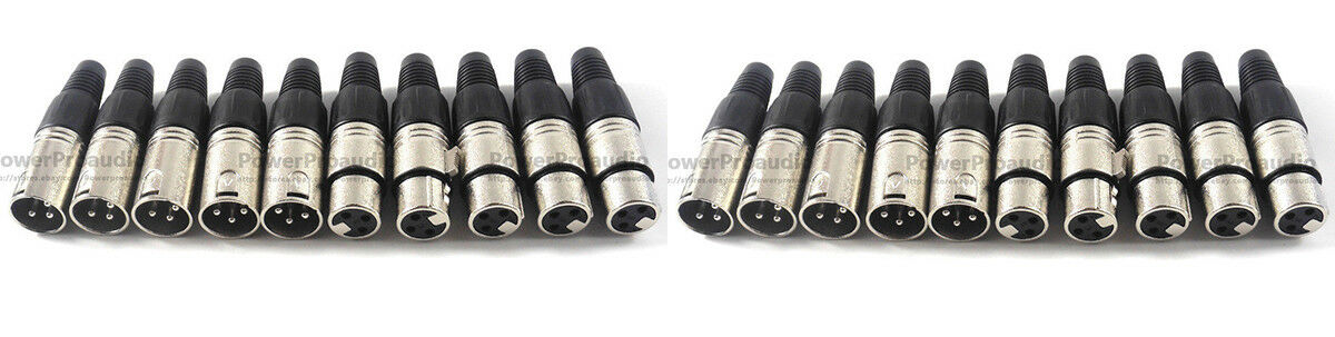 20PCS Quality XLR Connector Plug 3pin Mic Plug Jack For  NEUTRIK  NC3MXX NC3FXX