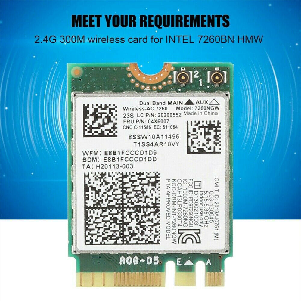 For Lenovo Thinkpad Intel Dual Band Wireless AC Bluetooth 4Card 7260NGW 20200552