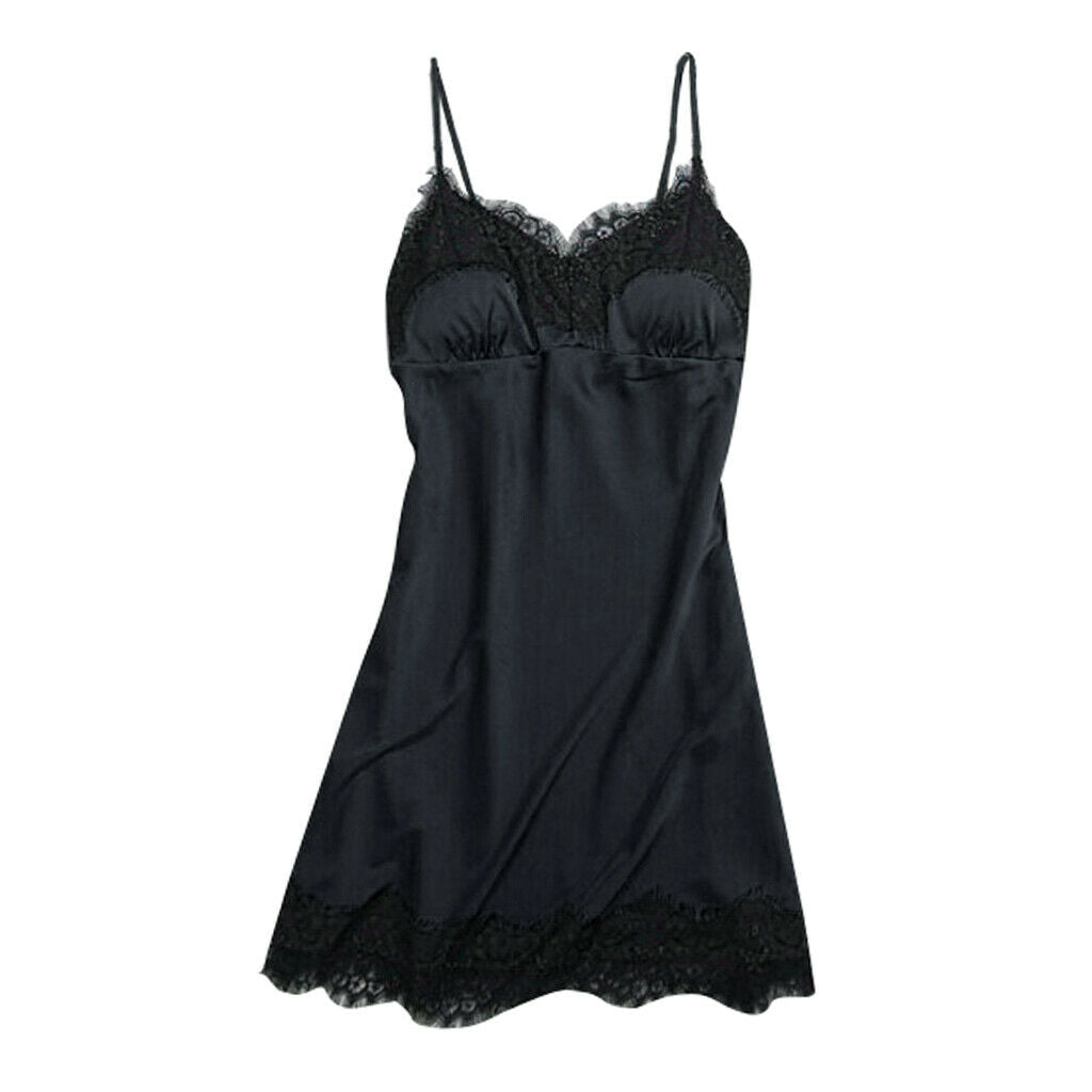 2x Women Lace Pajamas W/ Chest Pads Bridal Shower Night Dress Babydoll