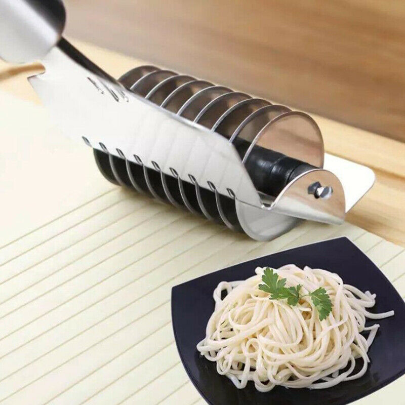 1PC Stainless Steel Spaghett Noodle Maker Lattice Roller Dough Cutter To.l8