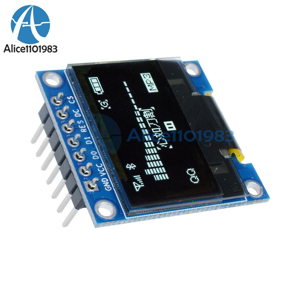 5PCS White 3-5V 0.96" SPI Serial 128X64 OLED LCD LED Display Module for Arduino