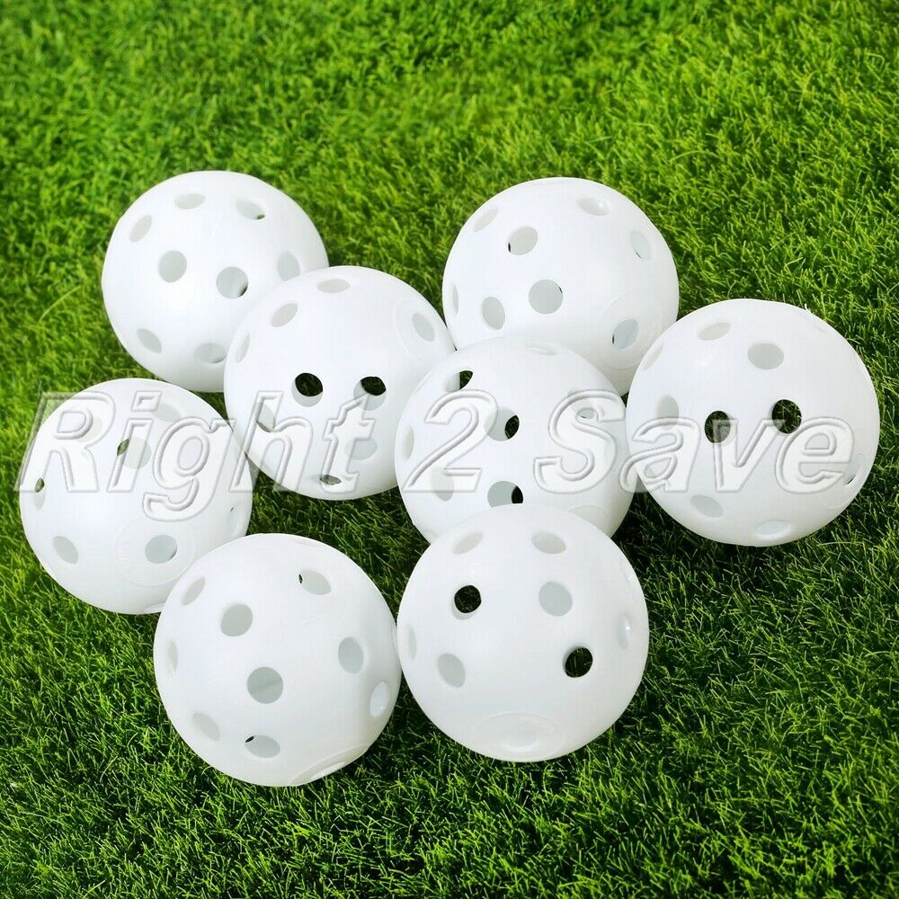 50Pcs Golf Practice Balls Plastic  Airflow Hollow Sports Training Tennis