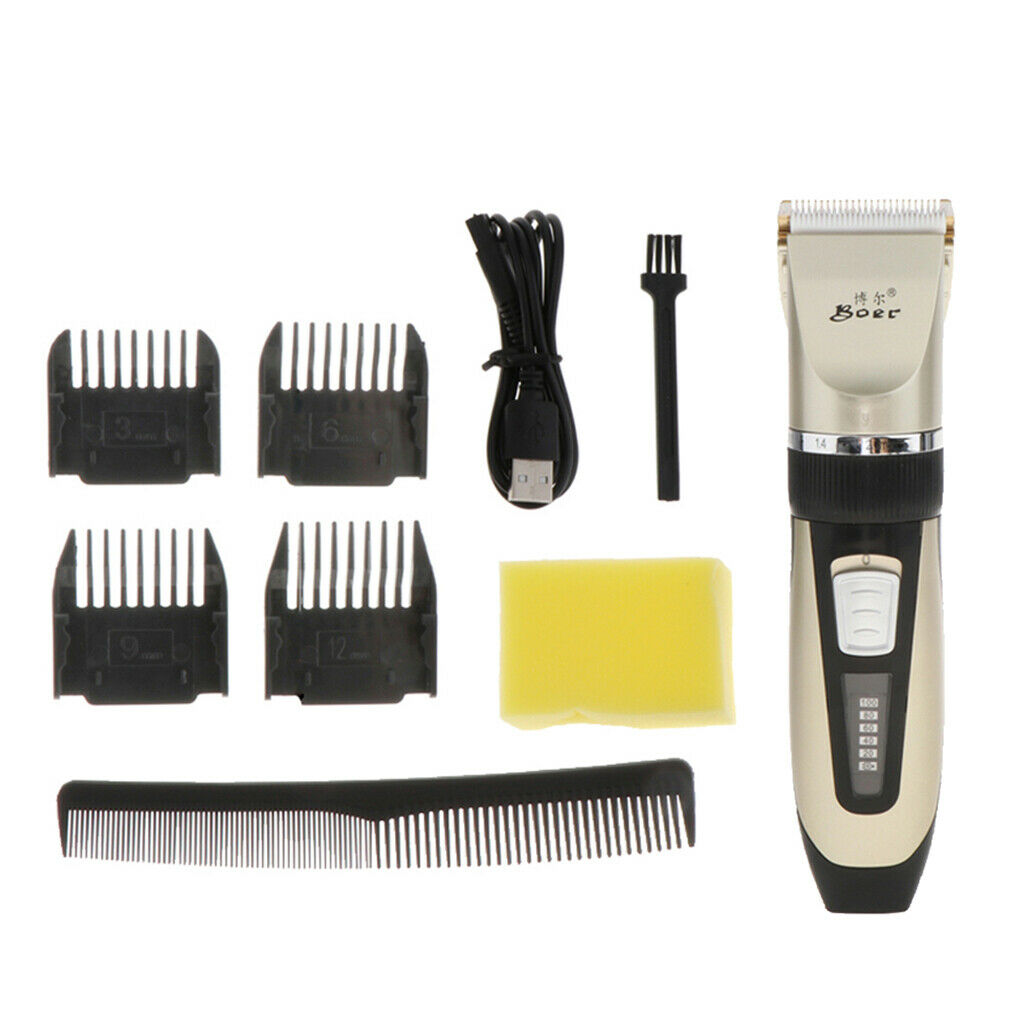 Household Rechargeable Low Noise Electric Hair Clipper Cutting Grooming Set