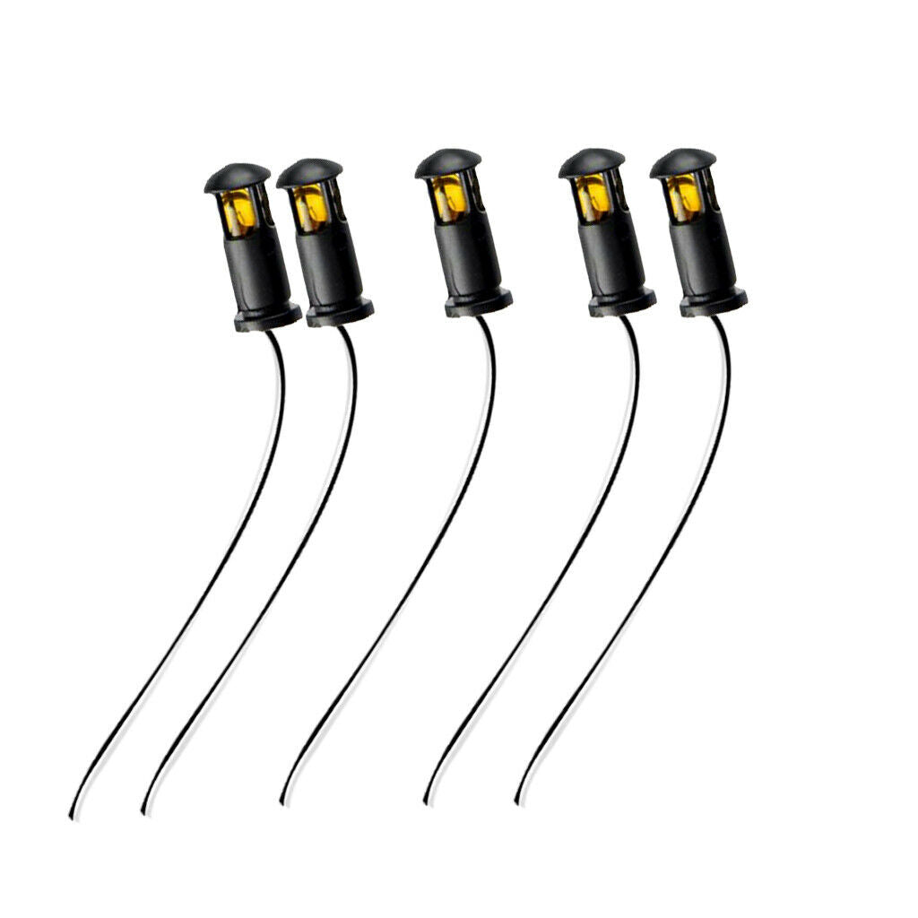 10 Pieces Train Railway Lawn Lamp Light Street Park Grassland Scenery Layout