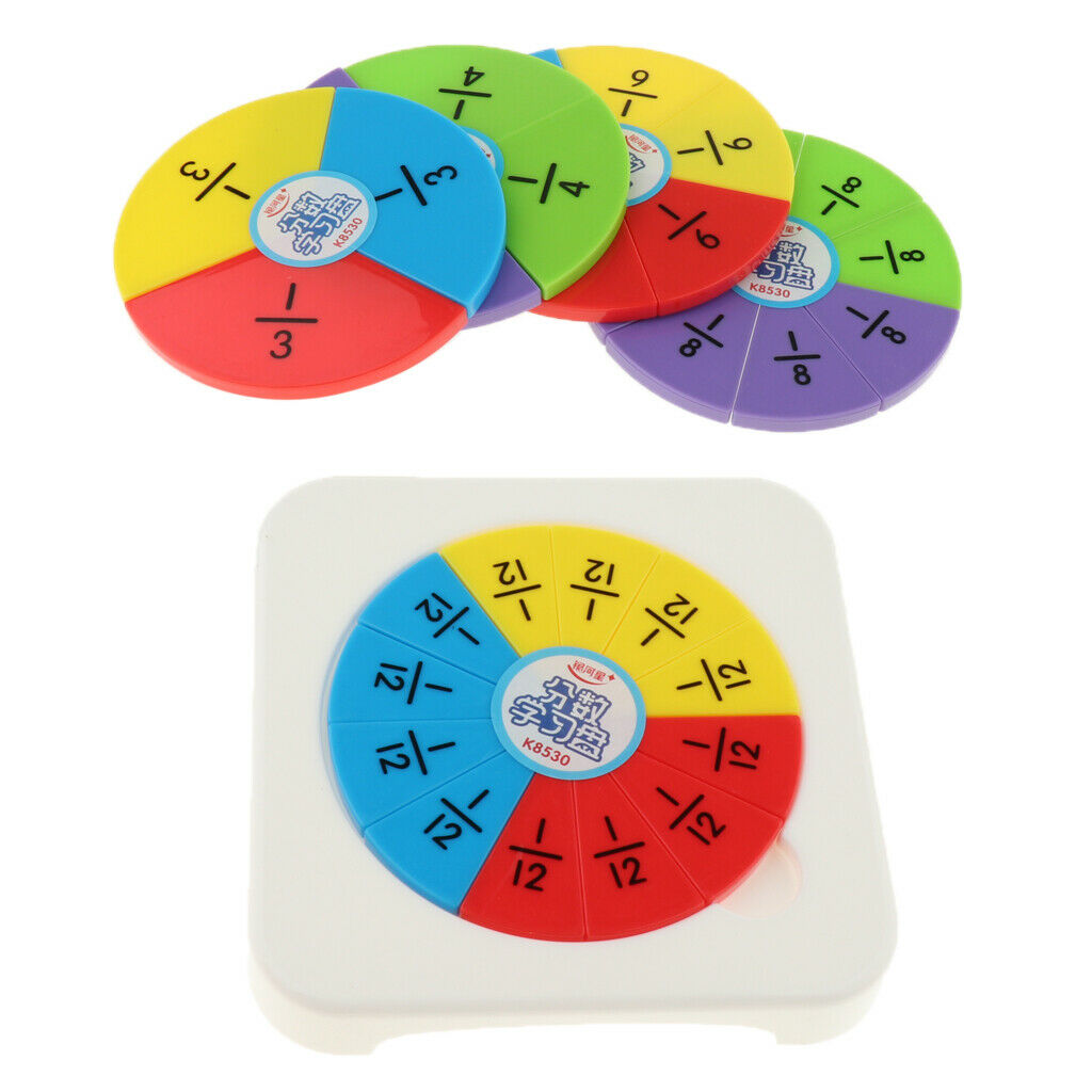 126pcs Plastic Fraction Circles Kit Trivial Pursuit Mathematics Game Pieces for