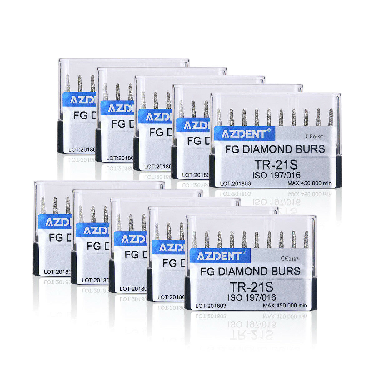 20 Boxes Dental Diamond FG Burs TR--21S Cavity Preparation Kit 10pcs/Pack New