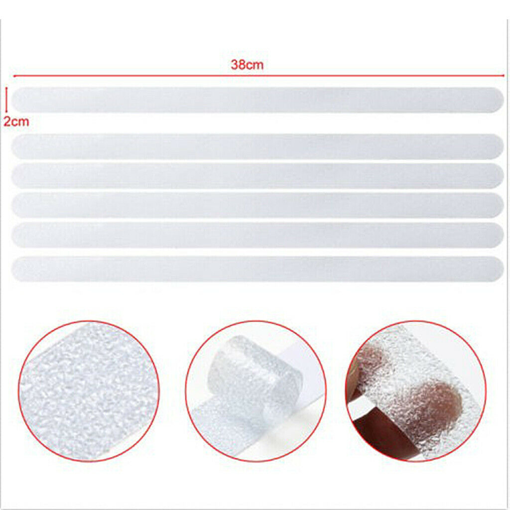 12Pcs Safety Anti Slip Grip Strips Flooring Bathroom Shower Bathtub Stickers