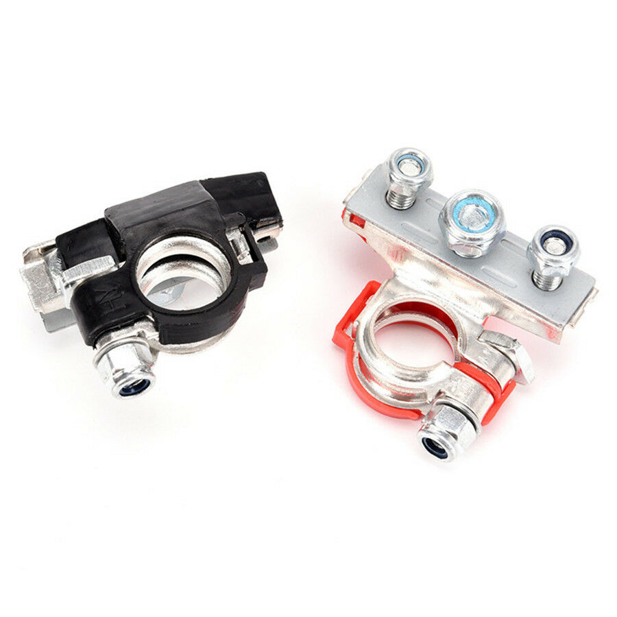 2 Pcs Pure Copper Tinned Firm Battery Terminal Cable Clamp Clip Quick Connection