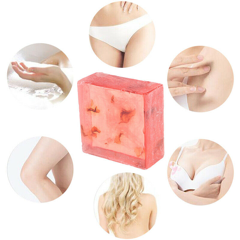 1Pc Rose Vaginal Itching Odor Soap Natural Wash Stops The Private Itching Odo SJ