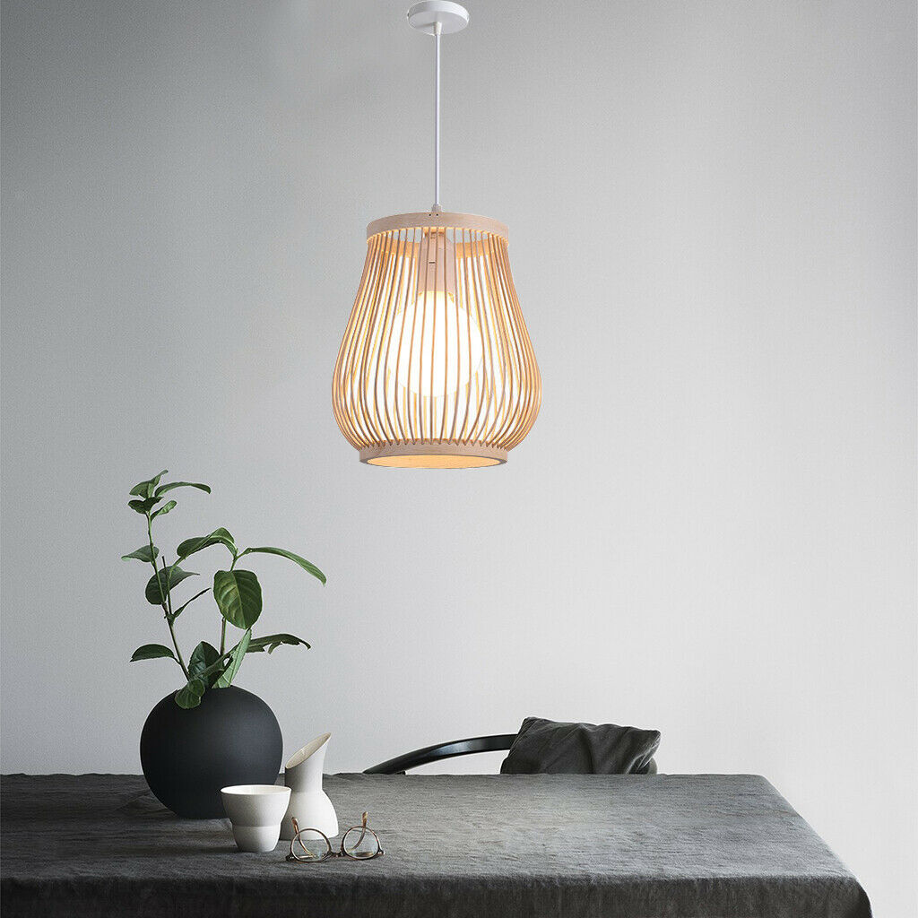 2X Bamboo Lampshade Restaurant Bar Bedroom Living Room Pendant Lamp Cover
