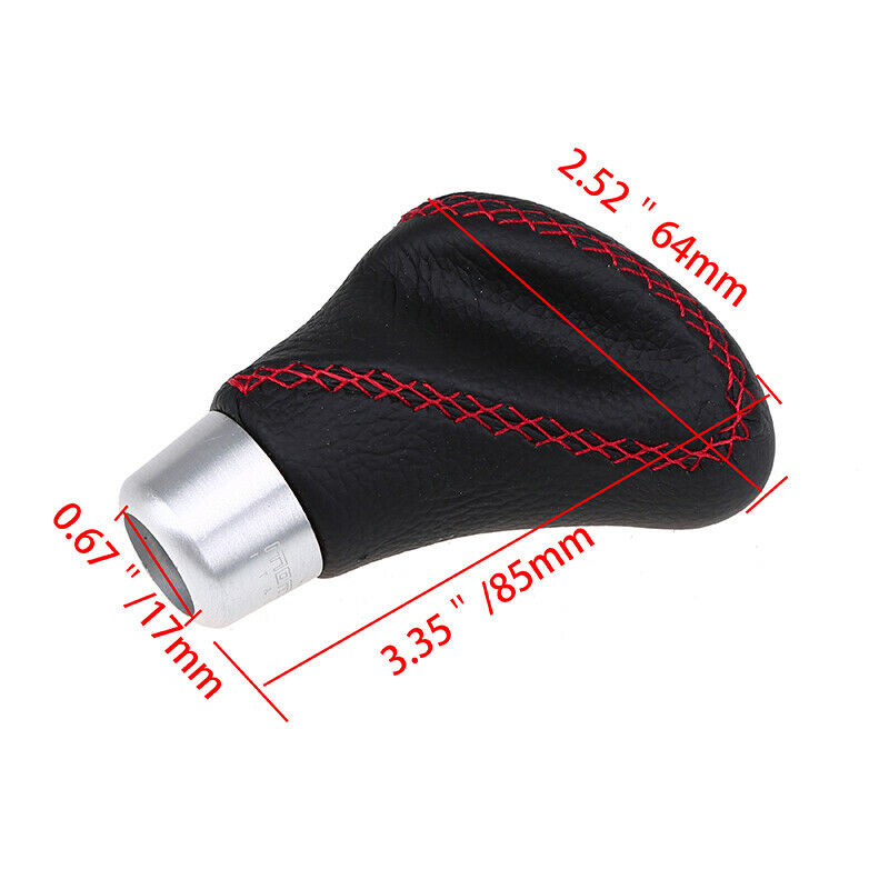 Car Gear Knob Shifter Black Leather Manual Shifter Handle Universal Fit most Car