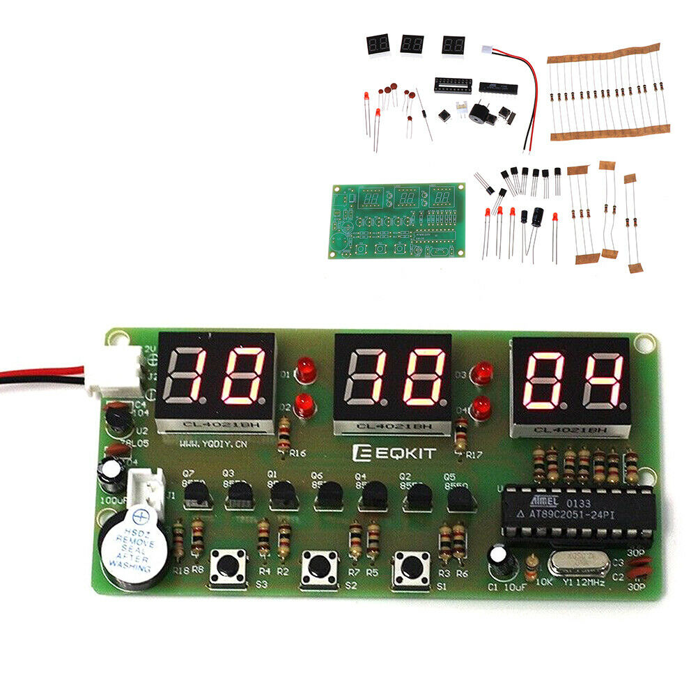 C51 Digital DIY Electronic Clock DIY Kit 6 Bits Electronic Components RABD