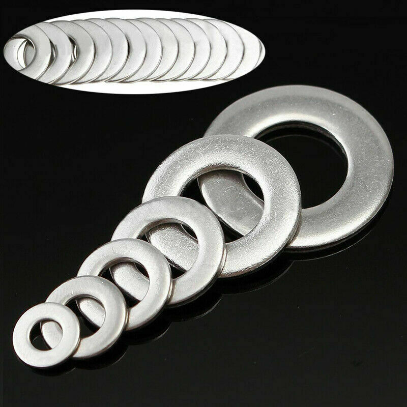 M3 M4 M5 M6 M8 M10 304 Stainless Steel Metric Flat Washers Tool Kit 105PCS Set
