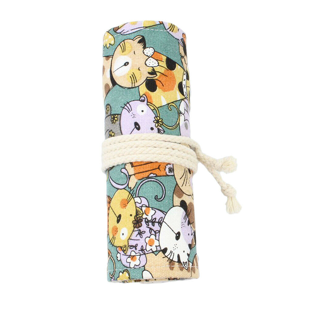 Cosmetic Hanging Makeup Bag Roll Up Travel Organizer Case Brushes Bag
