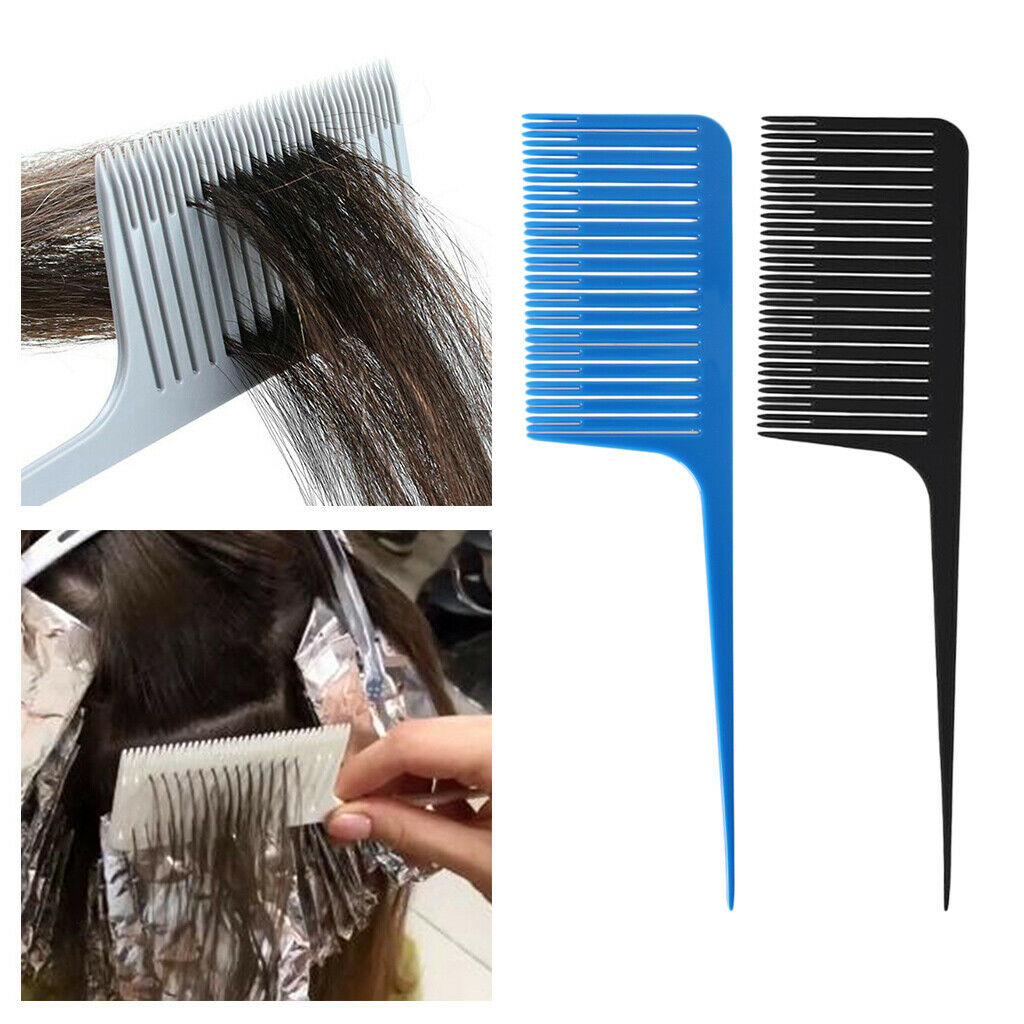 2x ABS Weaving Highlighting Foiling Hair Combs Highlight Hair Coloring Combo