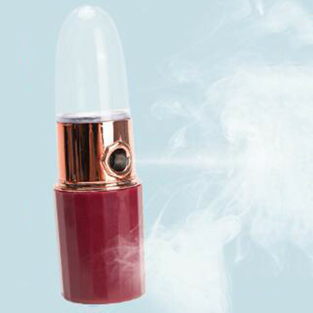 Portable Nano Facial Mister Humidifier Face Sprayer Steamer Red