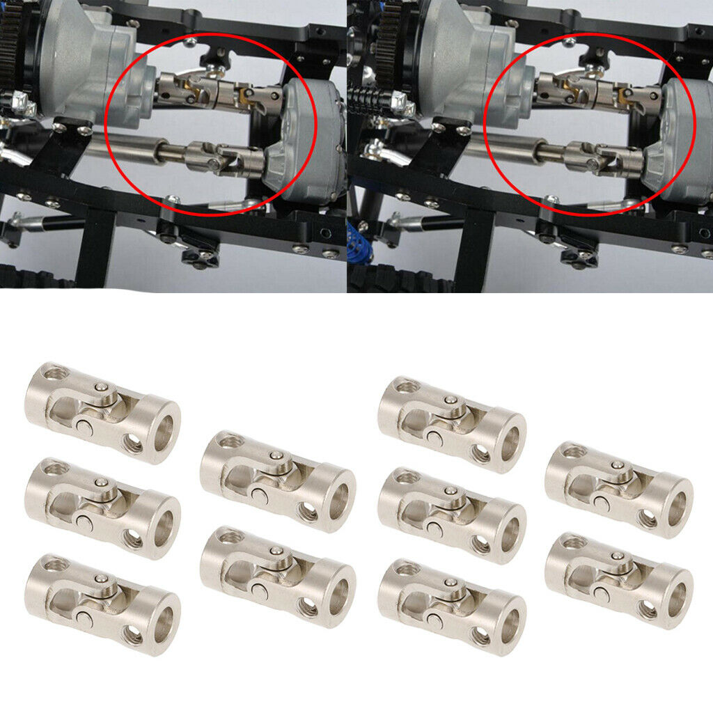 10pcs Universal Cardan Joint Coupling Coupler for Axial Scx10 D90 Hpi