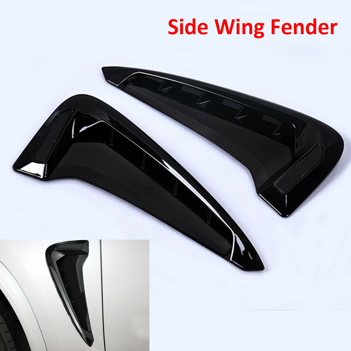 2 Pieces Black Car Side Wing Intake Vent Cover Fender For BMW X5 F15 2014-2017