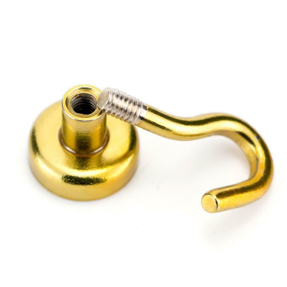 5pcs Super Strong Neodymium Iron Boron Magnetic Hook Round Magnet Holder @