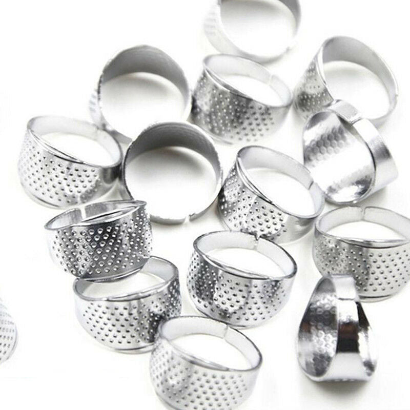 3x Metal Thimbles Traditional Adjustable Ring Tailor Sewing Quilting Home Supply