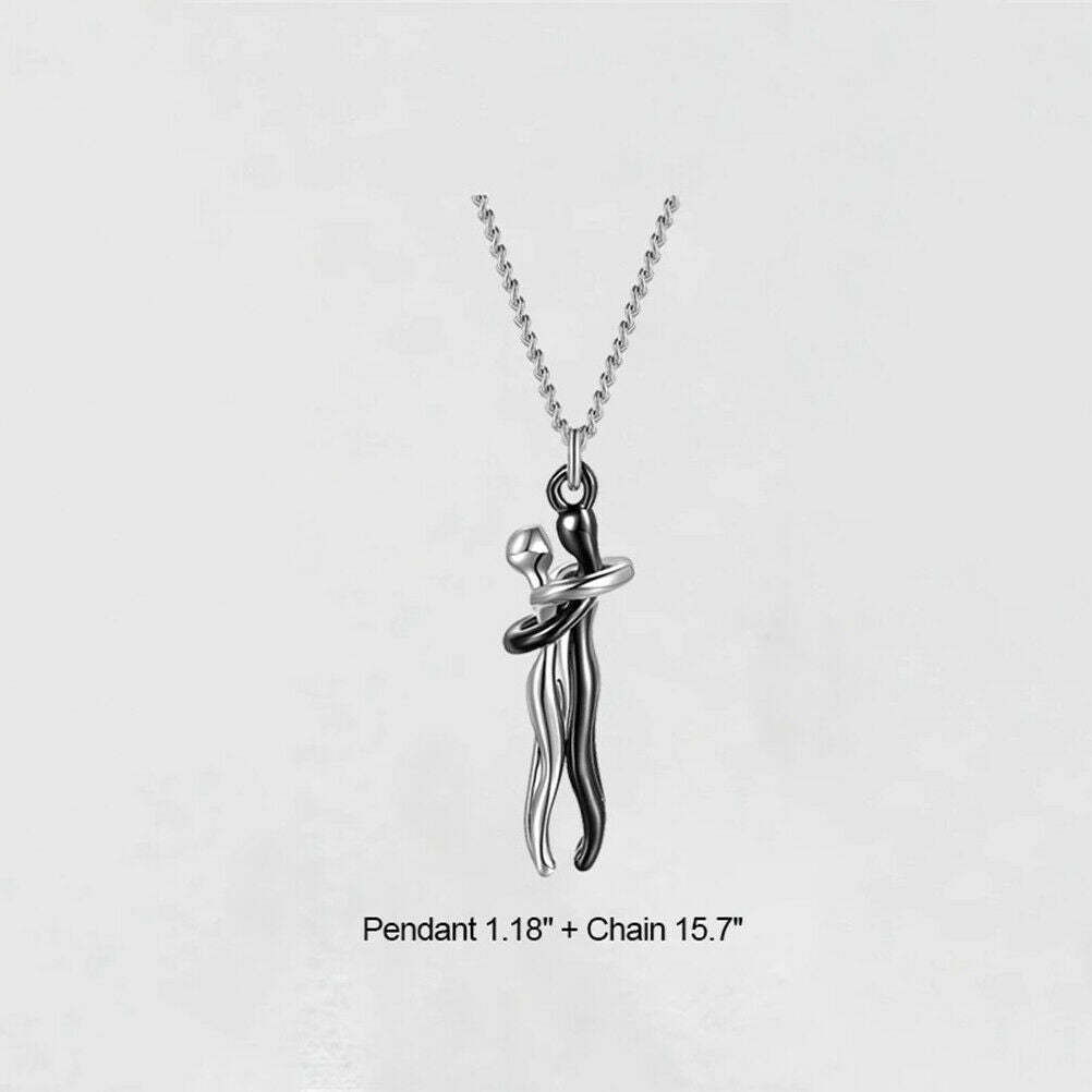 Couple Hugging Pendant Necklace Exquisite Lover Fashion Love Witness Jewelry